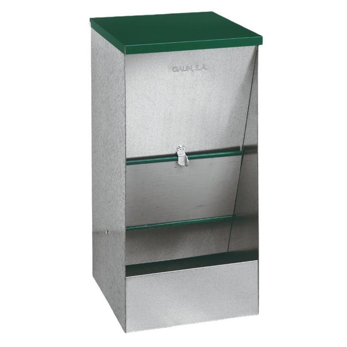 Heavy Duty Galvanized Medium Dog Feeder, 25 lb Capacity, Rodent - Resistant - GAUFR - 10"H x 12"W x 22"L - 1