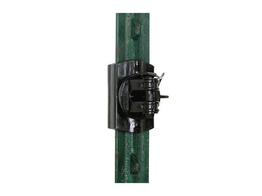 Heavy Duty Multi - Post Wide Jaw Pinlock Insulator – Snap - On T - Post, Wood & Vinyl Compatible - XI2R - 20 ct - Black - 1