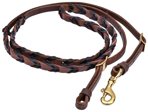 Heavy Oiled Laced Barrel Rein - Jeffers - Horse Supplies > Horse Tack