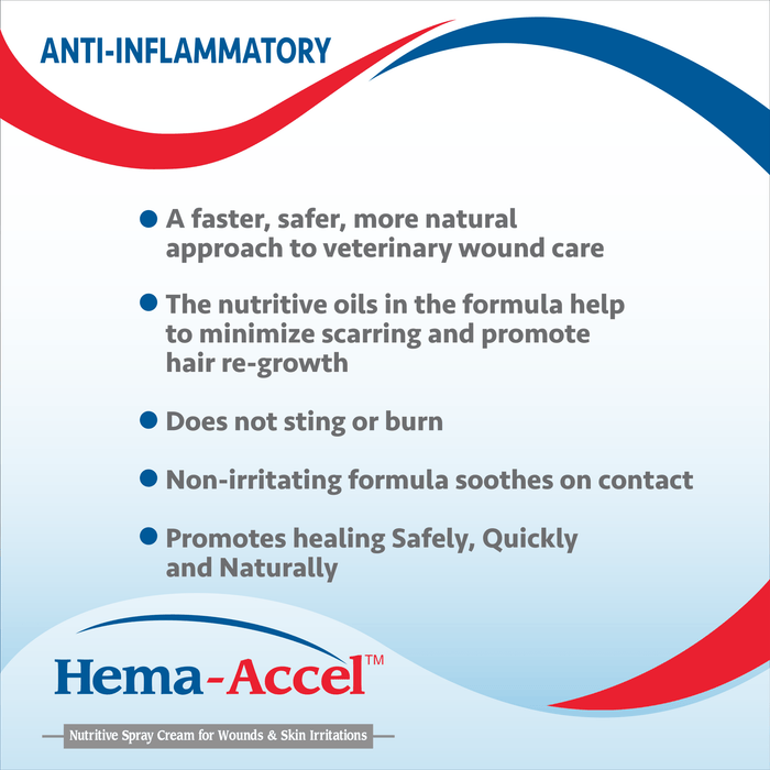 Hema - Accel Equine All Natural Wound Care Spray, 16 oz - VB1L - 16oz - 5