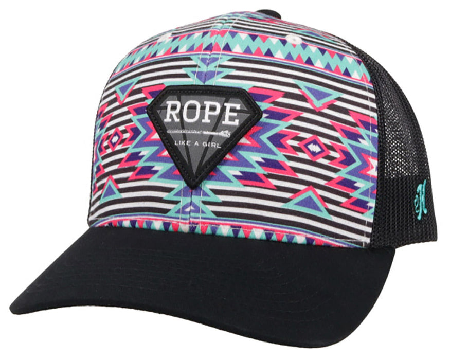 Hooey "Neon Aztec" Rope Like A Girl Cap -   