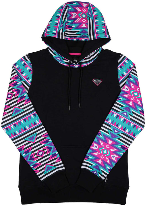 Hooey "Rope Like a Girl" Aztec Hoodie - Small  