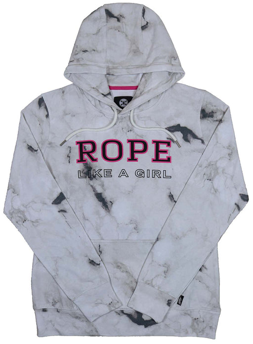 Hooey "Rope Like a Girl" Tie Dye Hoodie - White Tie Dye XXLarge 