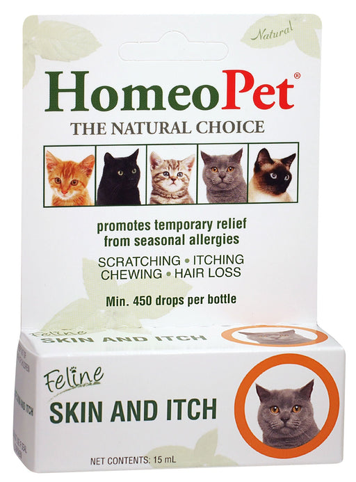 HomeoPet Feline Skin and Itch, 15 mL - Jeffers - Animal Health & Wellness > Skin & Coat Care