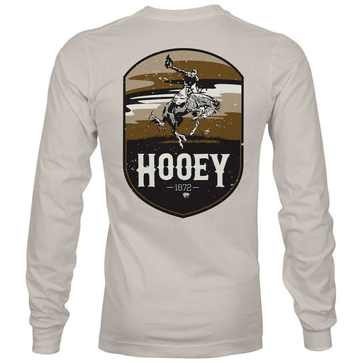 Hooey Cheyenne Mens Longsleeve Tee, Cream - Jeffers - Men > Men's Clothing > Men's Shirts