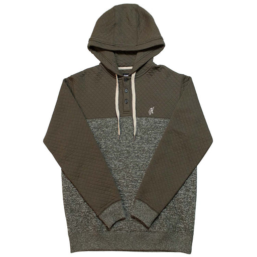 Hooey Jimmy Mens Hoodie, Brown Quilted - Jeffers - Men > Men's Clothing > Men's Jackets & Outerwear