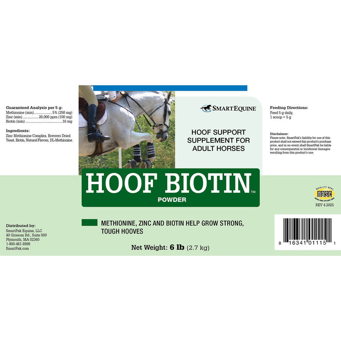 Hoof Biotin Powder, Hoof Supplement for Horses - SMADM - 6 lbs - 5