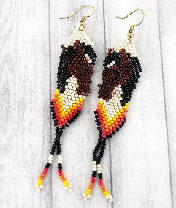 Horse Head Seed Bead Earrings - Jeffers - Home Goods & Gifts > Home Goods & Gifts