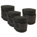 Horse Sense Fleece Polo Wraps - Reusable Set of 4 - NEWB - Black - 4 3/4"W x 9'L - 4 ct - 1