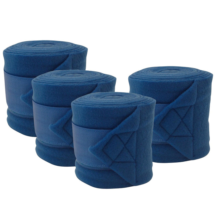 Horse Sense Fleece Polo Wraps - Reusable Set of 4 - NEWE - Royal Blue - 4 3/4"W x 9'L - 4 ct - 2