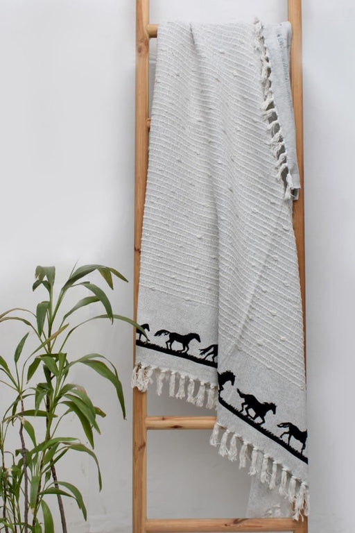 Horses Cotton Throw - Jeffers - Home Goods & Gifts > Blankets, Throws