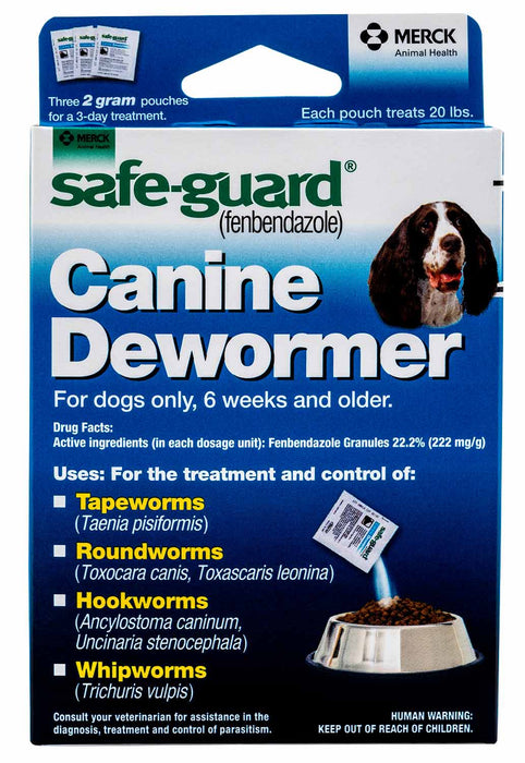 Safe-Guard Canine Dewormer - 2 gram SafeGuard Canine Dewormer (3 pkts)  