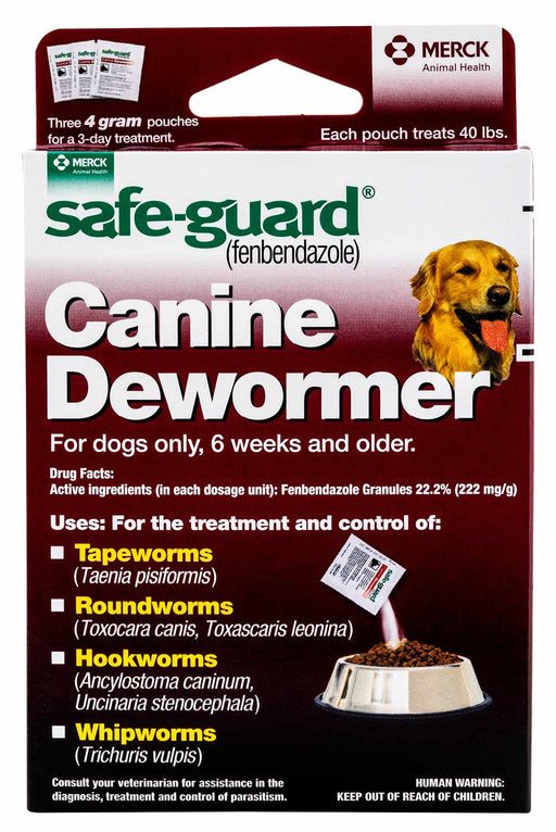 Safe-Guard Canine Dewormer - 4 gram Safe-Guard Canine Dewormer (3 pkts)  