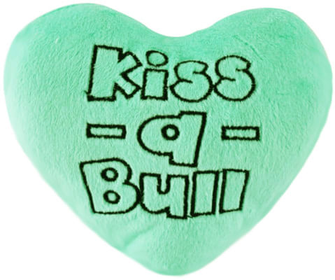 Kiss-A-Bull Plush Conversation Heart - Light Green  