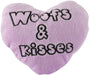 Woofs & Kisses Plush Conversation Heart - Lavender  