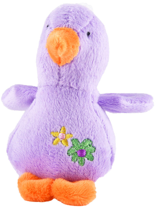 Jeffers 4" Baby Duck Plush Squeak Toy, each - Purple  