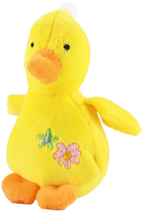 Jeffers 4" Baby Duck Plush Squeak Toy, each - Yellow  