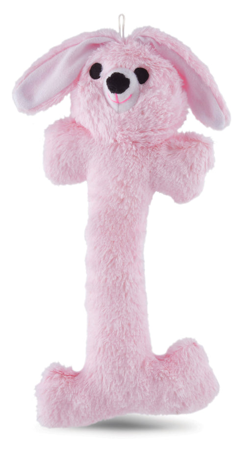 Plush Bunny Bone Dog Toys with Squeakers, 14"H - Pink Plush Bunny Bone  