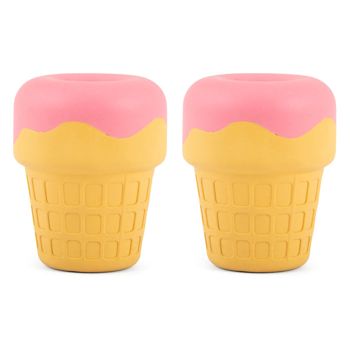 Jeffers Ice Cream Cone Natural Rubber Stuffable Treat Dispensing Dental Dog Chew Toy