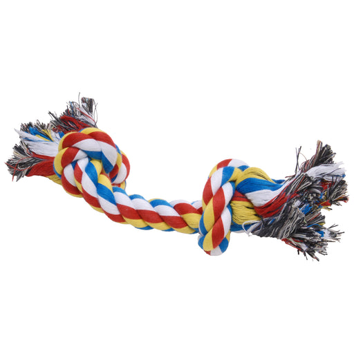 Jeffers Multicolored Braided Rope Bone Tug Toy - 10" L Multicolored Rope Bone  