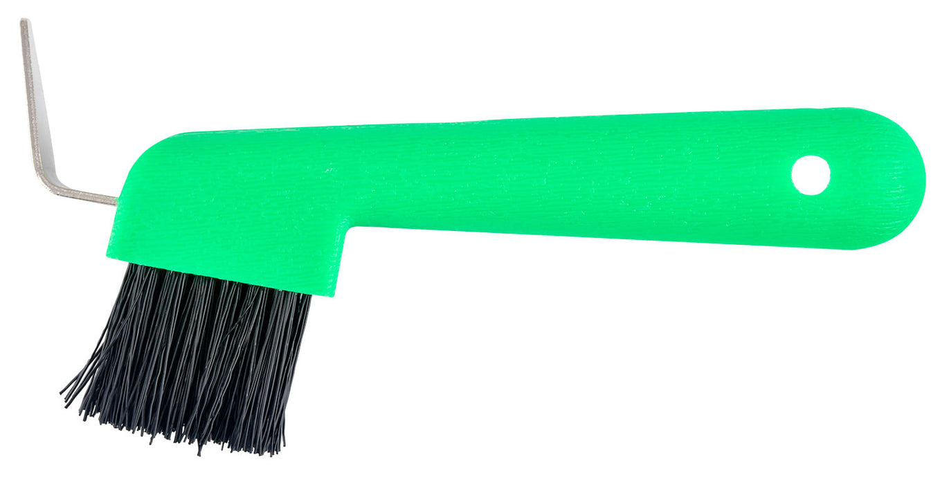 Hoof Pick & Brush  for Horses - Green  