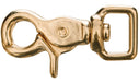 Brass Trigger Snap w/ Square Swivel Eye - Solid Brass Trigger Snap w/ Square Swivel Eye, 5/8" x 2-1/2  