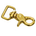 Brass Trigger Snap w/ Square Swivel Eye - Solid Brass Trigger Snap w/ Square Swivel Eye, 3/4" x 2-1/2  