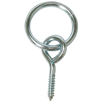 Screw Type Hitching Ring with Screw Eye Hook, pkg of 10 -   