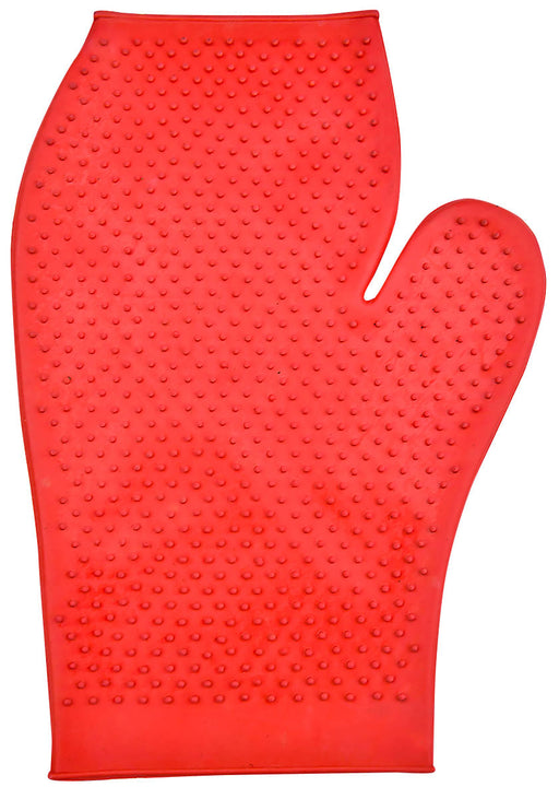 Jeffers Groomit Rubber Grooming Glove - Red  