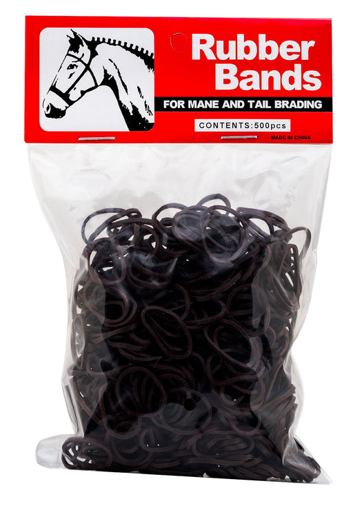 Rubber Braiding Bands for Horse Mane & Tail Braiding (pack of 500) - Dark Brown  