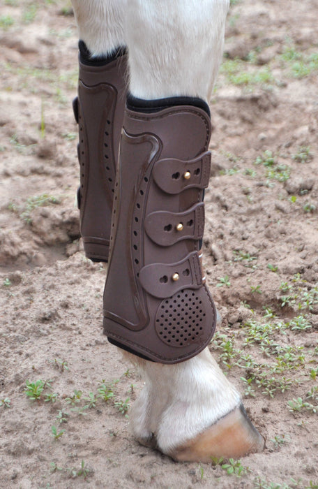 Uniquely English Tendon Boots, Medium - Brown  