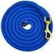 Cotton Lead Rope, 3/4" x 10'L w/ brass bolt snap for Horses - Blue  