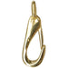 Rein Spring Snap with Flat Fixed Eye, Solid Brass -   