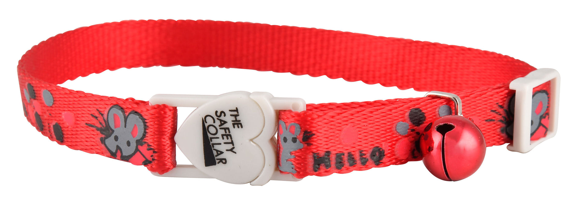 The Cat Safety Collar, Hello Mouse - Red  