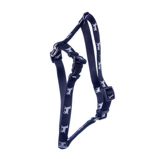 Jeffers Reflective Hound Series 5/8" Harness, 12"-20" - Black  