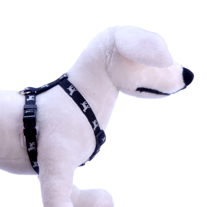 Reflective Hound Series 1" Harness, 28"-36" - Black  