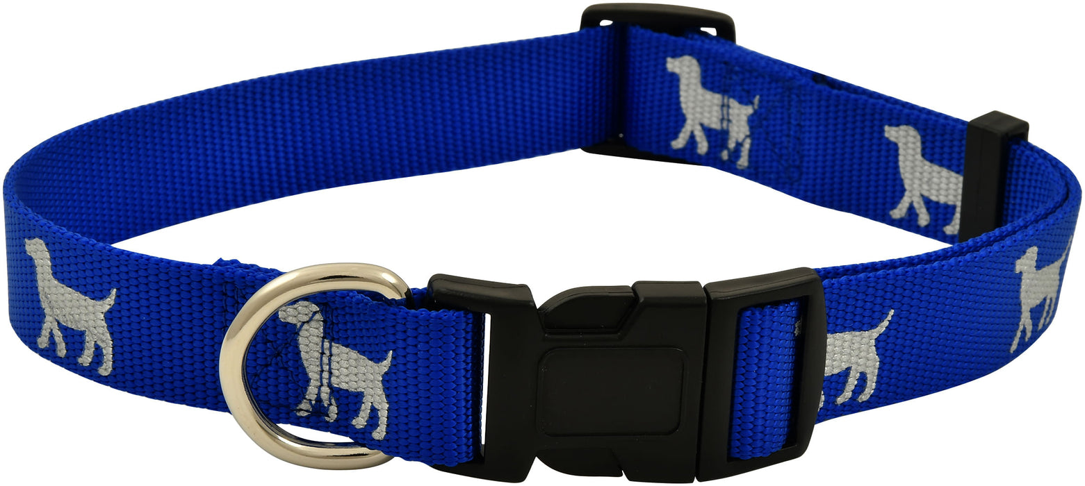 Reflective Hound Series 5/8" Collars, 10-16" - Blue  