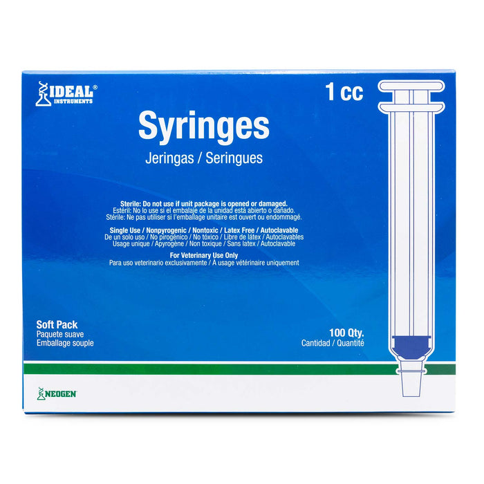 Ideal Luer Slip Syringes, Boxes - CSB9 - 1 mL, 100 Count - 1