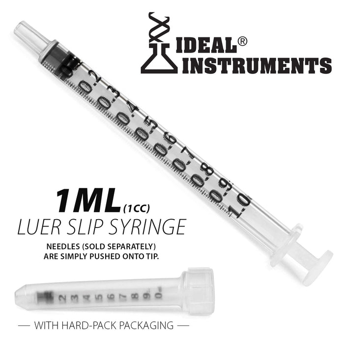 Ideal Luer Slip Syringes, Boxes - CSB9 - 1 mL, 100 Count - 3