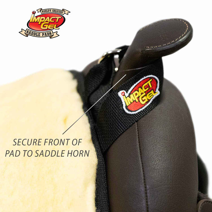 Impact Gel Fleece Seat Saver Horse Saddle Cushion, Tan - 4UA4 - Tan - 4