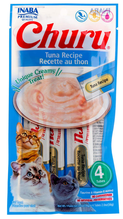 Churu Tuna Puree Lickable Cat Treat, 4-pk -   