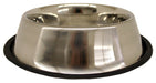 Indipets Non - Tip Stainless Steel Bowl - 010CL-WSSW-3 - 64 oz - 7