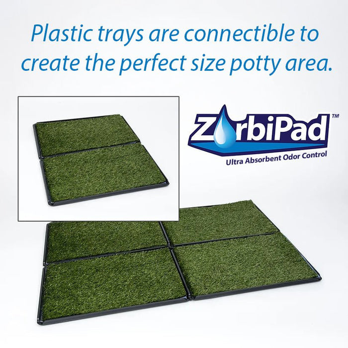 Indoor Dog Potty System, 16' x 24' (Tray, Pad, Grass) - Jeffers - Animal & Pet Supplies > Pet Training Aids