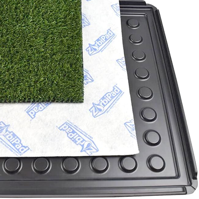 Indoor Dog Potty System, 16' x 24' (Tray, Pad, Grass) - Jeffers - Animal & Pet Supplies > Pet Training Aids