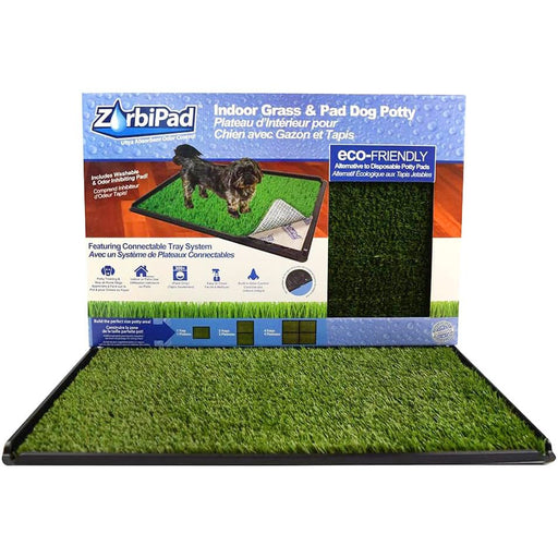 Indoor Dog Potty System, 16' x 24' (Tray, Pad, Grass) - Jeffers - Animal & Pet Supplies > Pet Training Aids