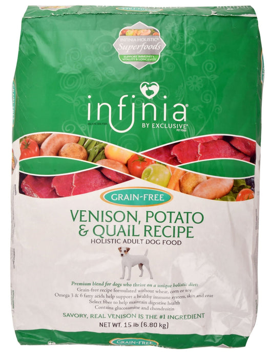 Infinia Grain Free Venison, Potato, & Quail Recipe - Jeffers - Dog Supplies > Dog Food > Dry Dog Food