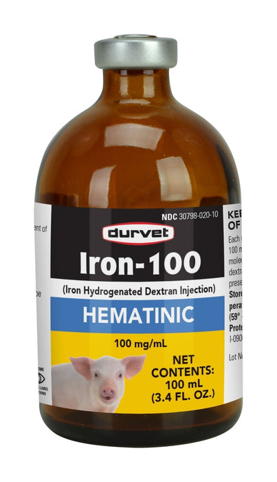 Iron - 100 Inj. Hydrogenated Dextran, 100 ml - Jeffers - Animal Health & Wellness > Vitamins & Supplements