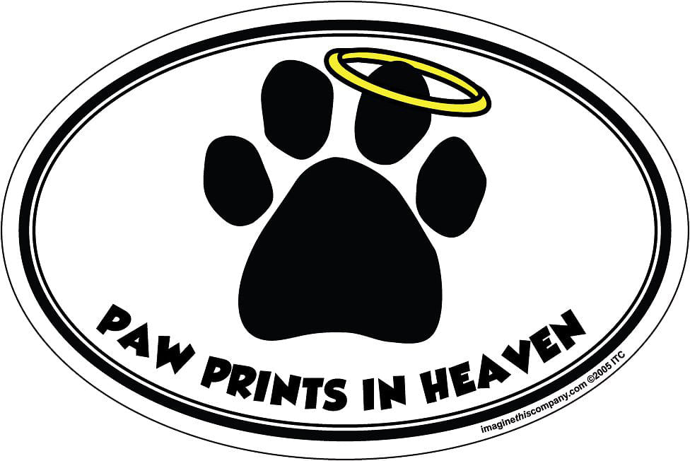 Oval Magnets, 6" x 4" (Dog) - Rainbow Paw  