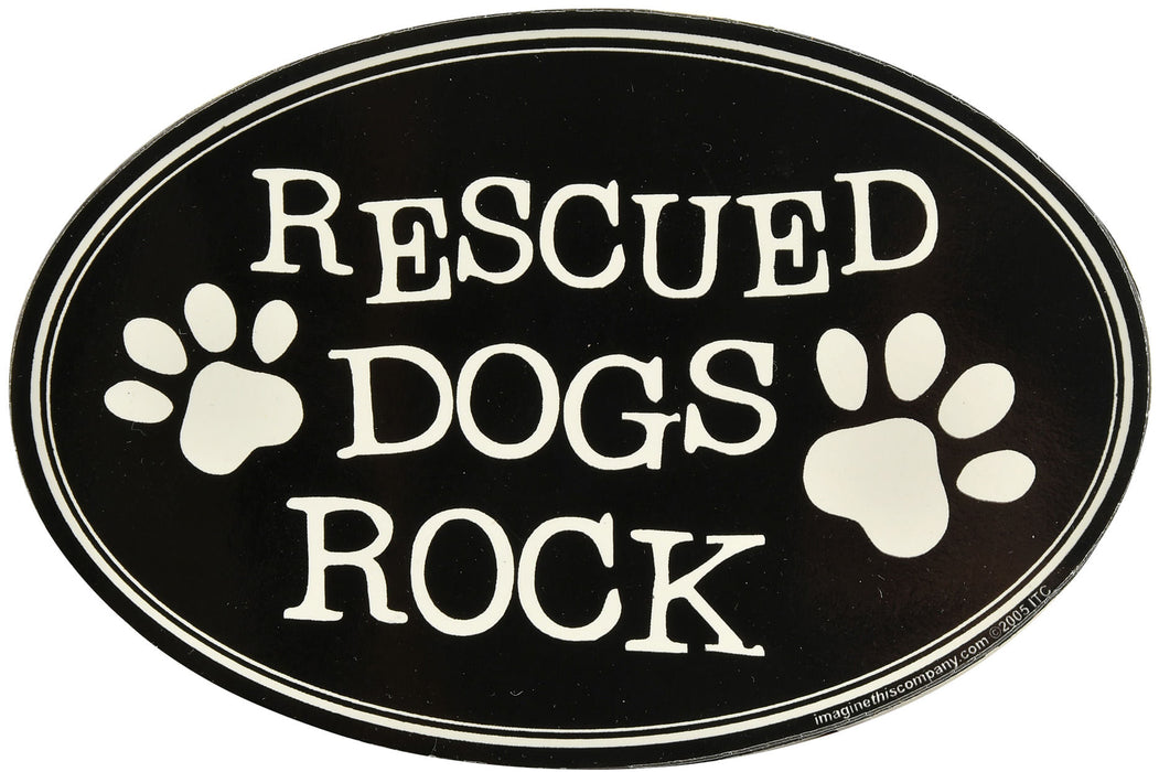 Oval Magnets, 6" x 4" (Dog) - Rescue/Rocks  