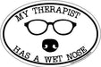 Oval Magnets, 6' x 4' (Dog) - Therapist/Wet Nose  